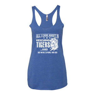 Tank - All I Care About is Rescuing Tigers Slim Fit
