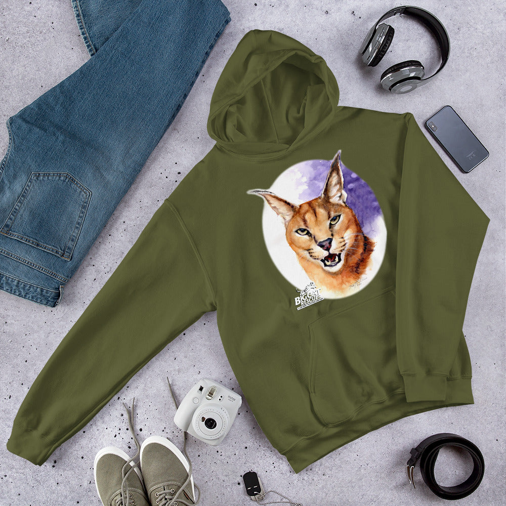 Sweatshirt - Chaos Caracal Watercolor Hoodie