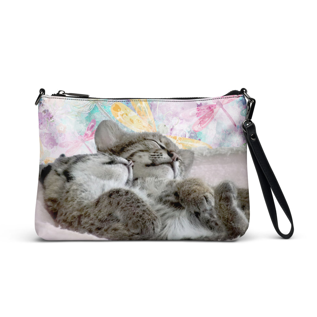 Crossbody Bag - Embrace Feline Chic with our Wild Bobcat Bliss Crossbody Bag – An Adorable Accessory with a Heart