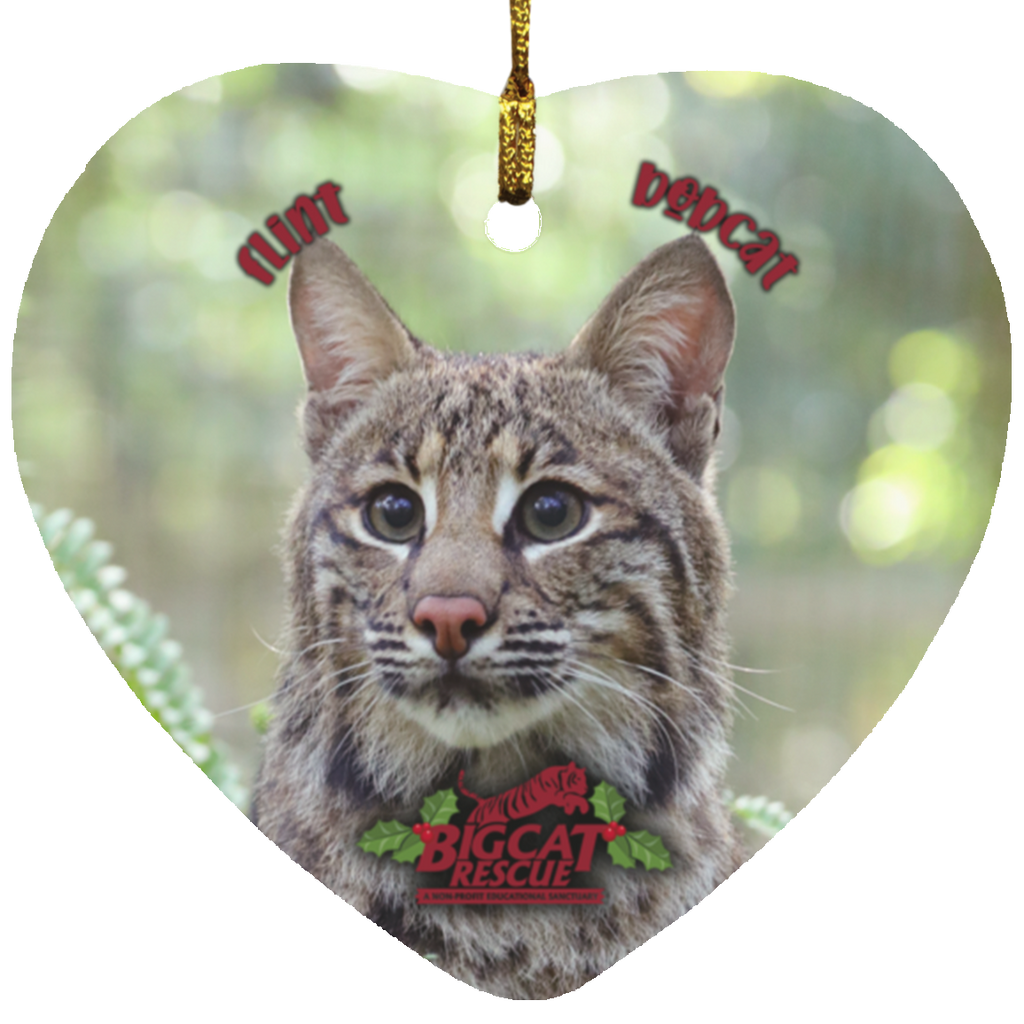 Ornament - Flint Bobcat Heart
