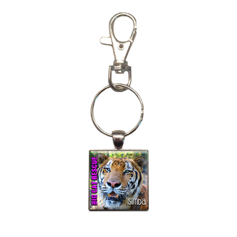 Key Chain - Metal Photo Simba Tiger