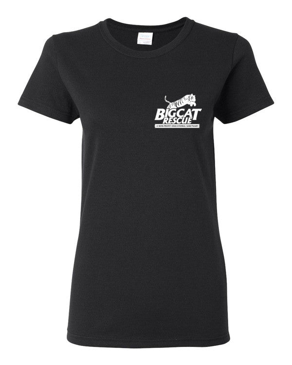 Shirt - Big Cat Rescue Logo Front & Back Print Women's Scoop