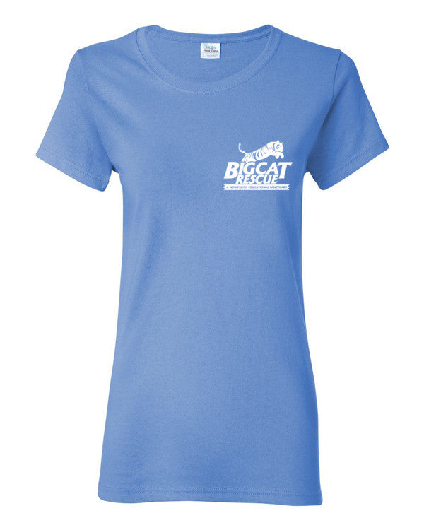 Shirt - Big Cat Rescue Logo Front & Back Print Women's Scoop
