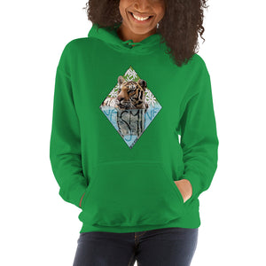 Sweatshirt - Jasmine Tiger Reflections Hoodie (Up to 5X)