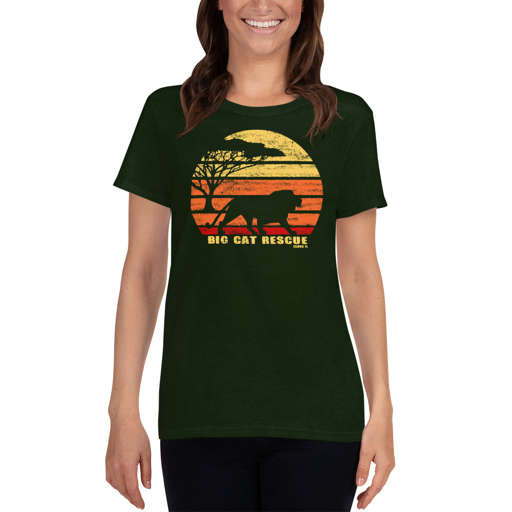 Shirt - Lion Sunset Women's Scoop