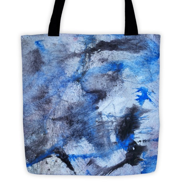 Bag - Blue Tiger Paw Painting Tote