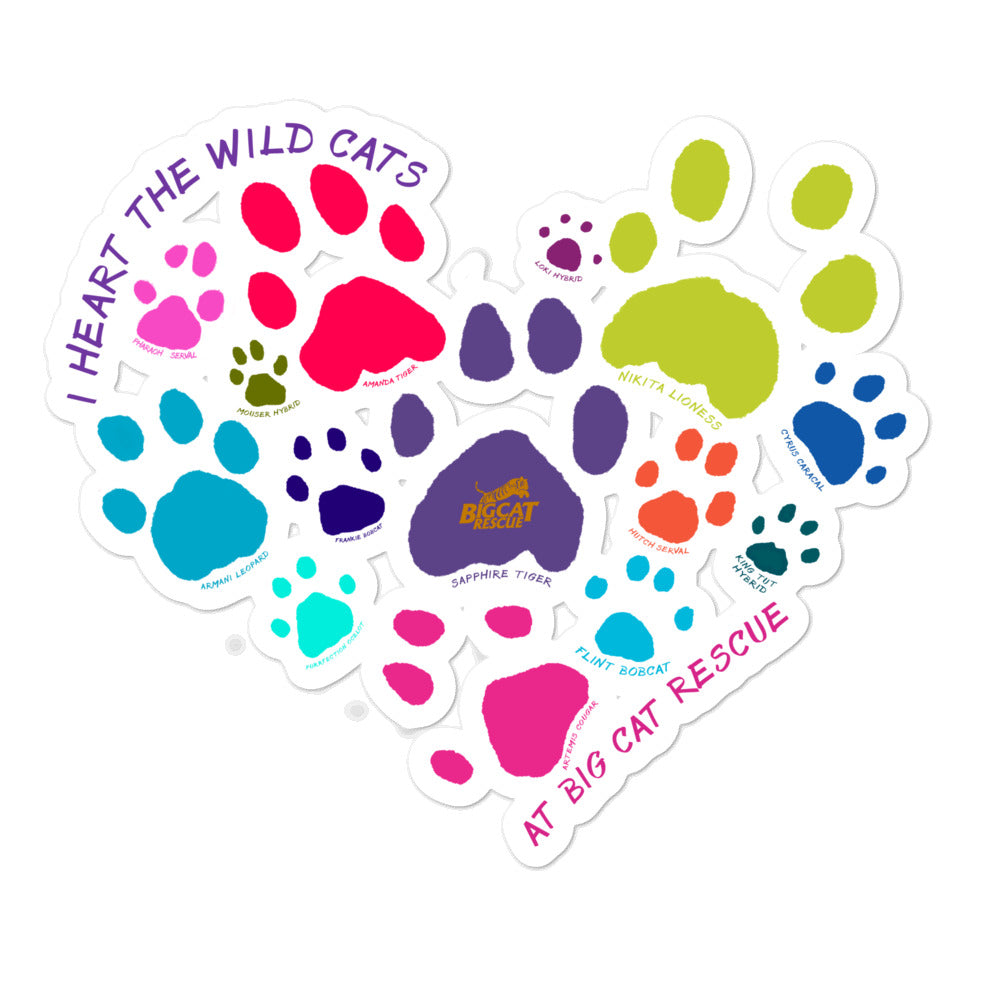 Sticker - I Heart Big Cats