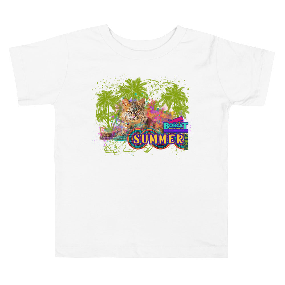 Kids Shirt -  Summer Paradise Rehab Bobcat Short Sleeve Toddler Tee