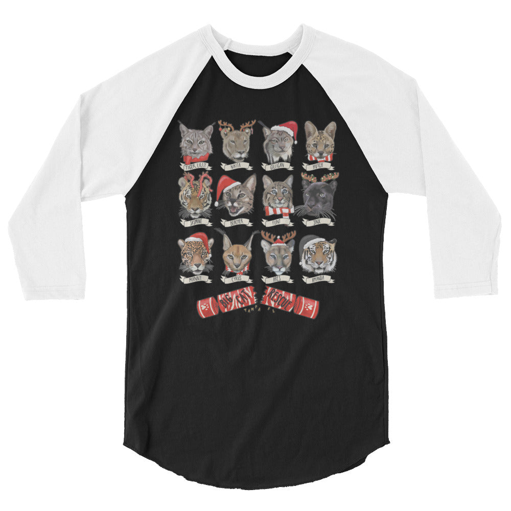 Shirt - Catmas Collage 3/4 Sleeve Raglan