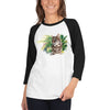 Shirt - Shiloh Bobcat Watercolor 3/4 Sleeve Raglan