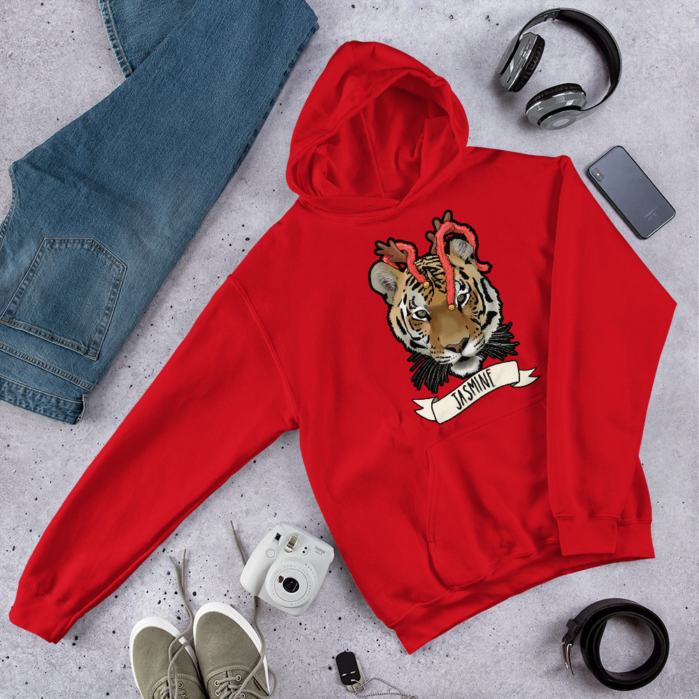 Tiger Detail Sweatshirt Red