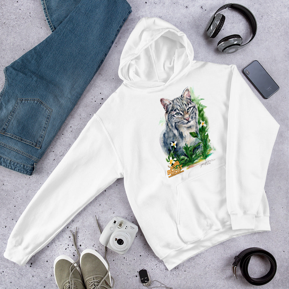 Sweatshirt - Whimsical Summer Bobcat Hoodie