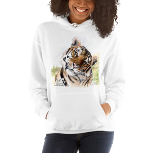 Sweatshirt - Jasmine Tiger Watercolor Hoodie