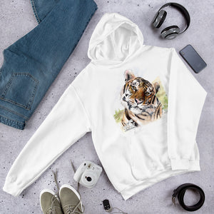 Sweatshirt - Jasmine Tiger Watercolor Hoodie